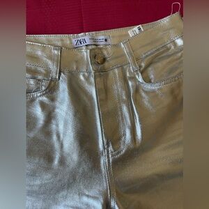 Zara Silver Straight Leg Pants